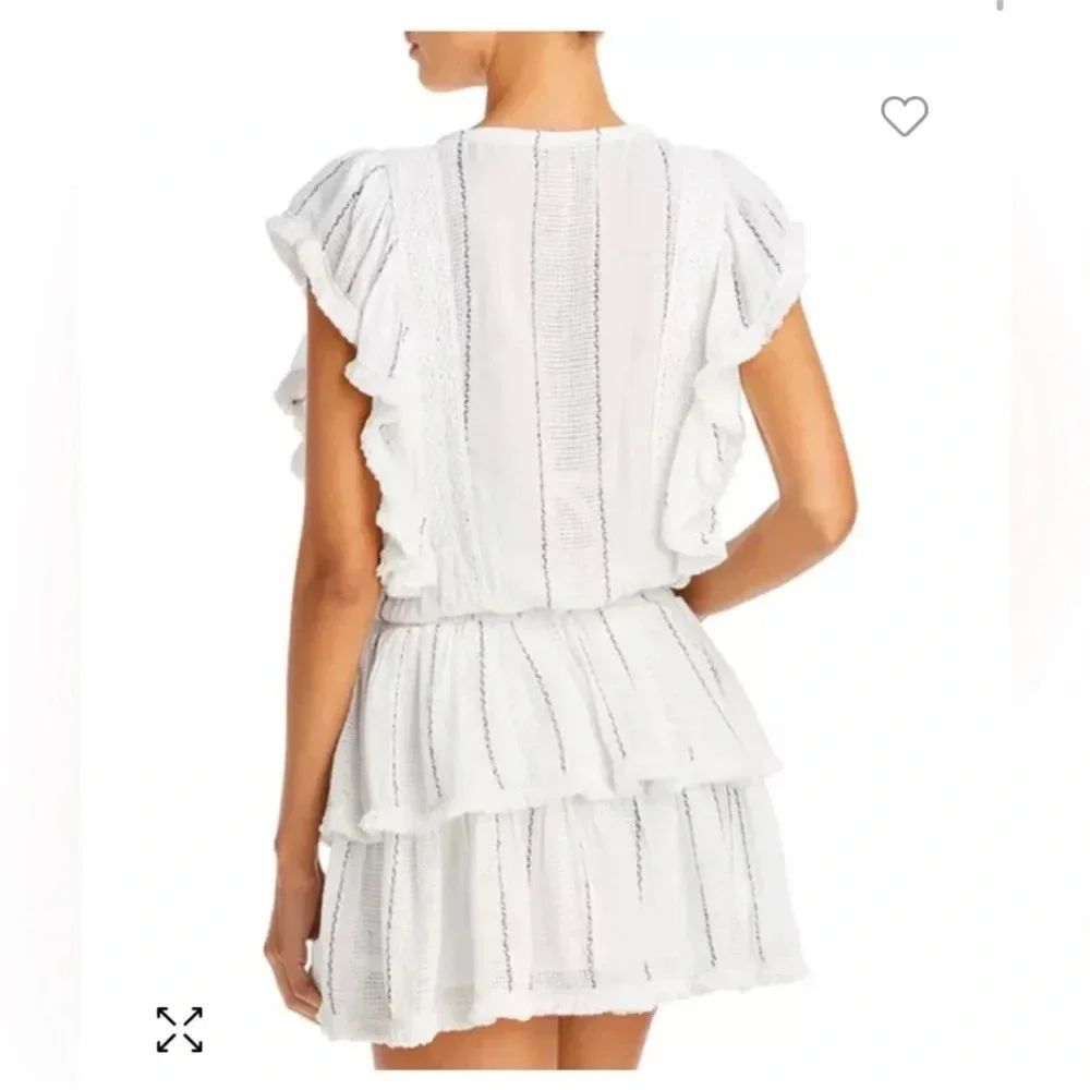 NWT SURF GYPSY Fringe Trim Ruffled Swim Cover Up - Large